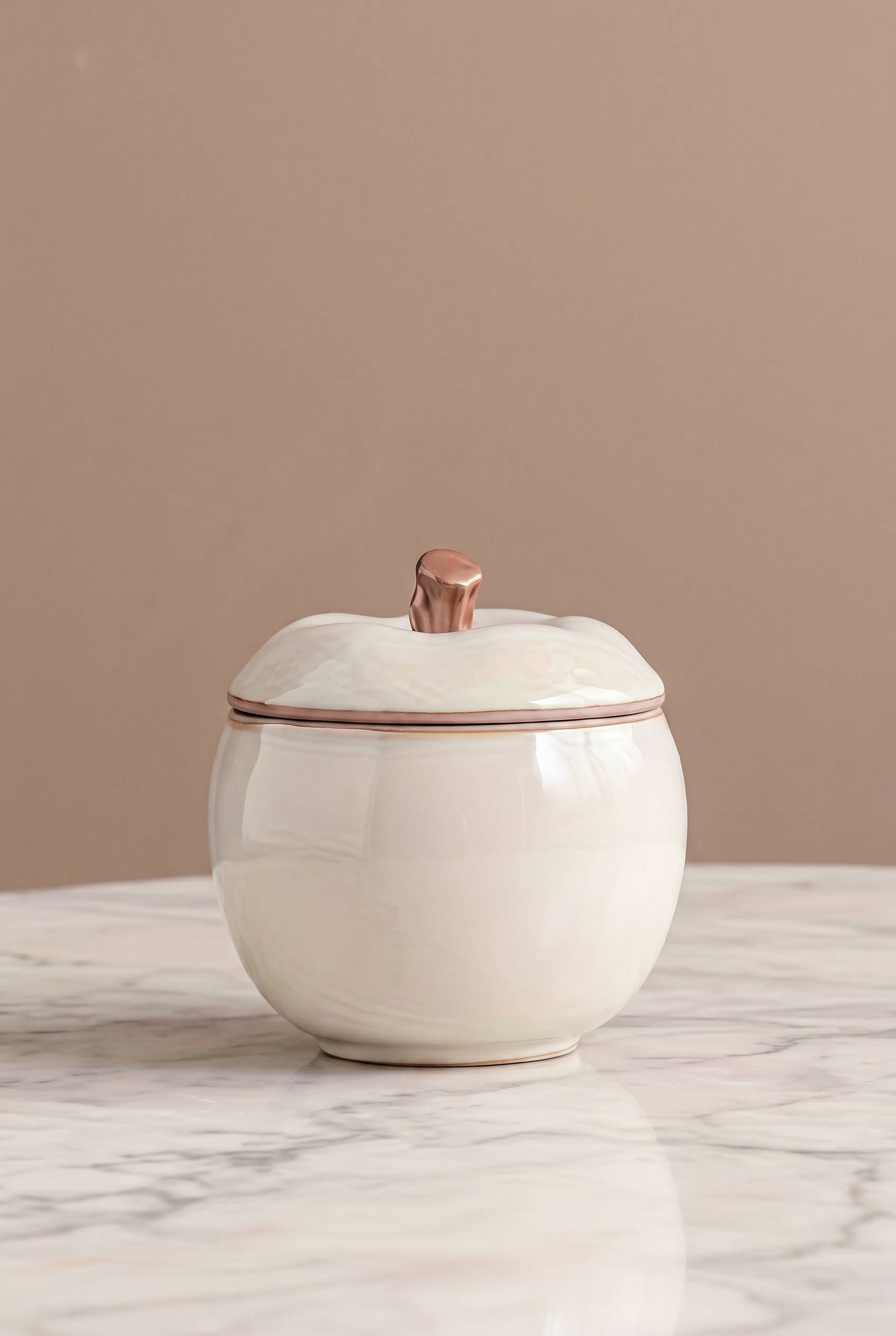 Mini Urn Appel - Crème wit
